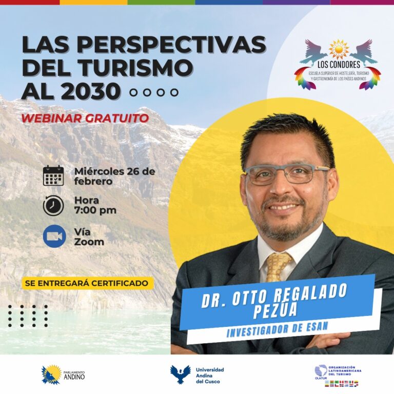 Webinar Los Cóndores: Otto Regalado - Turismo