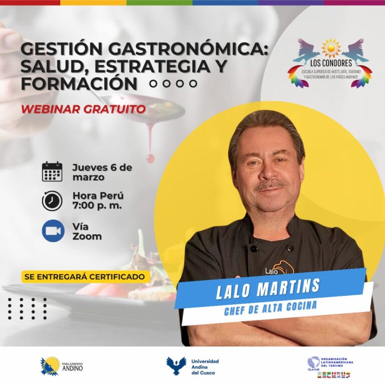 Webinar: Gestión Gastronómica: Salud, Estrategia y Formación